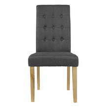 Load image into Gallery viewer, Roma Chair Grey (Pack of 2) LPD ROMAGREY 5036464021430 Linen Fabric Colour: Grey Dimensions: 1030mm x 470mm x 630mm This contemporary chair design is simple yet effective. The button back, quilted effect forms an interesting, subtle effect. The grey, linen fabric highlights the classic finish!