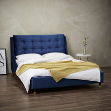 Load image into Gallery viewer, Sloane-Blue-Kingsize-Bed-LifeStyle.jpg
