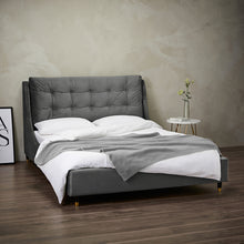 Load image into Gallery viewer, Sloane-Grey-Kingsize-Bed-LifeStyle.jpg