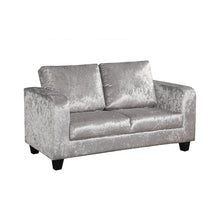 Load image into Gallery viewer, Sofa In A Box Silver Crushed Velvet LPD SOFABOXSILV 5036464063935 Crushed Velvet Colour: Silver Dimensions: 560mm x 1400mm x 750mm An affordable yet stylish piece that will provide that comfy place for you and your guests. Available in three fabulous colours, Black Faux leather, Silver crushed velvet or Grey fabric.