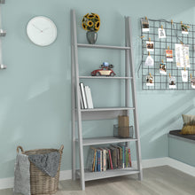 Load image into Gallery viewer, Tiva-Ladder-Bookcase-Grey-LifeStyle.jpg