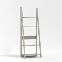 Load image into Gallery viewer, Tiva Ladder Bookcase Grey LPD TIVAGREBOOK 5036464072418 Colour: Grey Dimensions: 1754mm x 640mm x 386mm The latest trend of ladder-style storage hasn&#39;t been overlooked with the Tiva Ladder Bookcase. Comprising of beautiful, leaning lines and simple shelving structures, the versatile pieces in the Tiva range can be joined together to form larger media or storage unit. Finished in a stunning grey and comprising of 4 shelves, this is ideal for creating simple shelving or display areas around the home whatever 