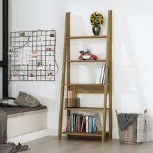 Load image into Gallery viewer, Tiva-Ladder-Bookcase-Oak-LifeStyle.jpg