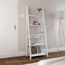 Load image into Gallery viewer, Tiva-Ladder-Bookcase-White-LifeStyle.jpg