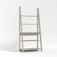 Load image into Gallery viewer, Tiva Ladder Desk Grey LPD TIVAGREYDESK 5036464072395 MDF Colour: Grey Dimensions: 1754mm x 840mm x 500mm The latest trend of ladder-style storage hasn&#39;t been overlook with the Tiva Ladder Desk. Comprising of beautiful, leaning lines and simple shelving structures, the versatile pieces in the Tiva range can be joined together to form larger media or storage unit. Finished in a stunning grey and comprising of 3 shelves and a desk area, this is ideal for creating simple shelving or display areas around the hom
