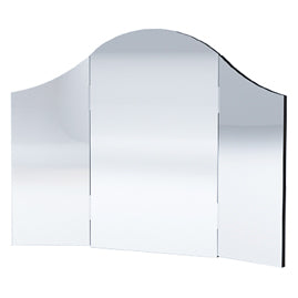 Valentina Dressing Table Mirror LPD VALENDRESSMIR 5036464057507 Glass Colour: Mirror Dimensions: 620mm x 785mm x 17mm Adding light and whimsical beauty has never been easier with the introduction of the Valentina Dressing Table Mirror. Comprised of 3 mirrors, 2 equal sized and 1 larger central mirror, this beautifully curved, tri-sided mirror set rests elegantly on the Valentina Dressing Table to complete your vanity requirements. Reflecting light around any space and providing ample angles for your mirror 