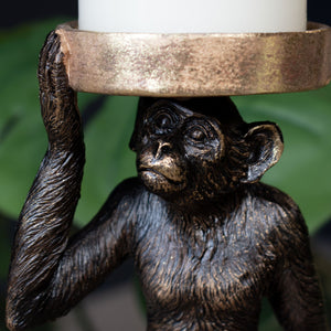 Large Monkey Candle Holder in BLACK Hill Interiors 22299 5050140229989 Dimensions: 29cm x 12cm x 12cm Weight: 0.75kg Volume: 0.08CBM