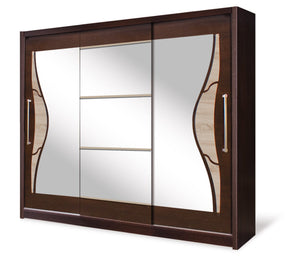 Dome DO5 Sliding Door Wardrobe Arte-N DOME DO5-15 This wardrobe from the Dome collection sts out with its posh design lavish combination of colours. Its carcass is finished in the vintage Andersen Pine whilst the fronts are distinguished by beautifully-cut mirrors bright Sonoma oak décor. The DO5 is a great choice for owners looking to add an ornate look to their houses. W150cm x H216cm x D58cm W200cm x H216cm x D58cm W240cm x H216cm x D58cm Laredo Pine wardrobe Sonoma Oak décor Made from 16mm high-quality 
