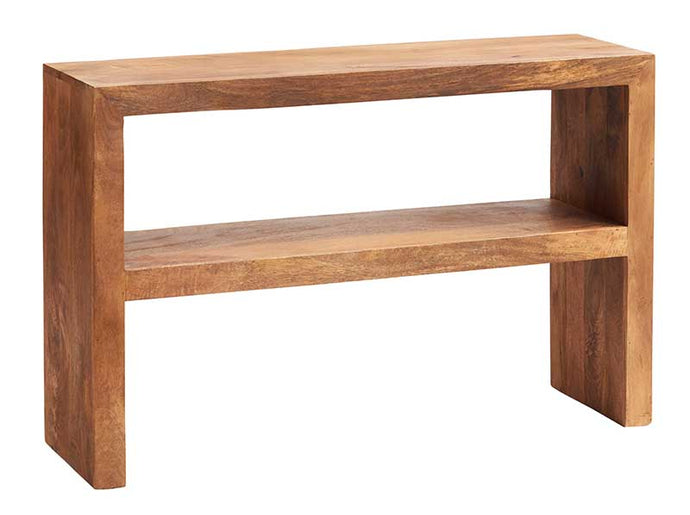 TOKO LIGHT MANGO CONSOLE TABLE Indian Hub LM14 5051132947157 Dimensions: 78cm x 118cm x 35cm (Height x Width x Depth) Solid Mango Wood Fully Assembled Eco Friendly wood used White glove delivery Made in INDIA The Toko Light Mango is a fabulous collection of contemporary mango furniture made from solid mango hardwood obtained from sustainable sources which is lightly stained and accompanied with a matt finish having simple clean lines to give a natural warm look and maintain the woods natural beauty compleme