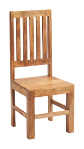 TOKO LIGHT MANGO SLAT BACK CHAIR x2 Indian Hub LM19 5051132947126 Dimensions: 109cm x 45cm x 46cm (Height x Width x Depth) Solid Mango Wood Fully Assembled Eco Friendly wood used White glove delivery Made in INDIA The Toko Light Mango is a fabulous collection of contemporary mango furniture made from solid mango hardwood obtained from sustainable sources which is lightly stained and accompanied with a matt finish having simple clean lines to give a natural warm look and maintain the woods natural beauty com