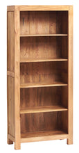 Load image into Gallery viewer, TOKO LIGHT MANGO LARGE OPEN BOOKCASE Indian Hub LM20 5051132947188 Dimensions: 175cm x 75cm x 34cm (Height x Width x Depth) Solid Mango Wood Fully Assembled Eco Friendly wood used White glove delivery Made in INDIA The Toko Light Mango is a fabulous collection of contemporary mango furniture made from solid mango hardwood obtained from sustainable sources which is lightly stained and accompanied with a matt finish having simple clean lines to give a natural warm look and maintain the woods natural beauty co